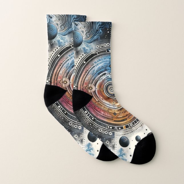 Cosmic Mandala Space Art Socks (Pair)