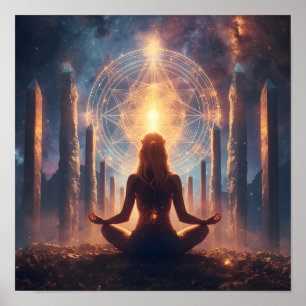 Cosmic Meditation Crystal Gateway Poster