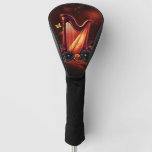 Cosmic melody, the magic of the harp. golf head cover