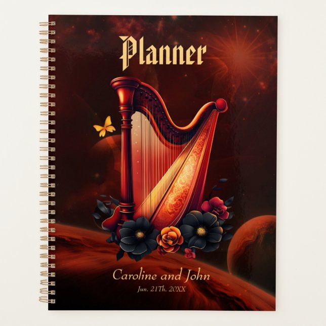 Cosmic melody, the magic of the harp planner (Front)