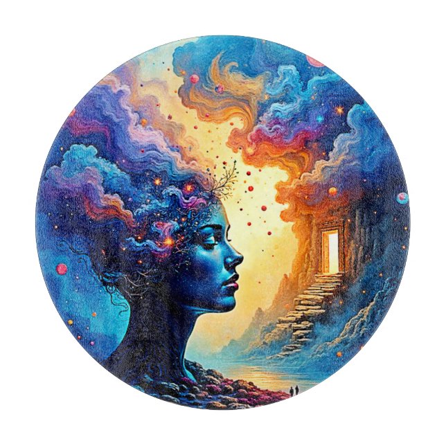 Cosmic Mindscape Art Cutting Board (Front)