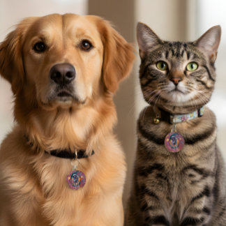 Cosmic Monkey Mayhem Pet Tag