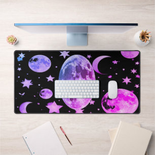 Cosmic Moon Desk Mat Black