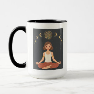 Cosmic Moon Phases Celestial Yoga Mug