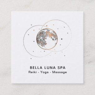*~* Cosmic Moon Stars Universe Lunar Shaman Square Business Card
