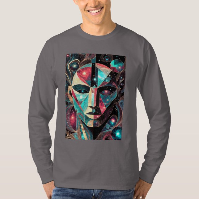 Cosmic Mosaic Face T-Shirt (Front)