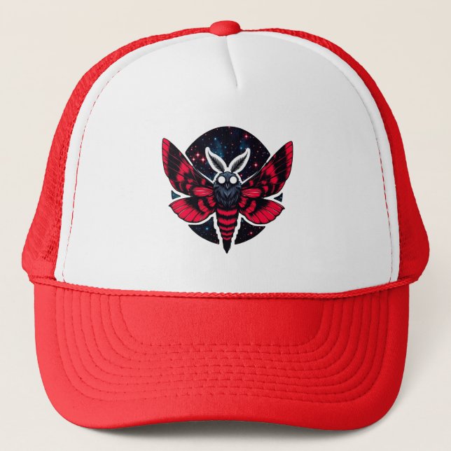 Cosmic Moth - Art Folklore Mothman Trucker Hat (Front)
