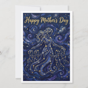 Cosmic Mother — Constellation Star Mother's Day Card
