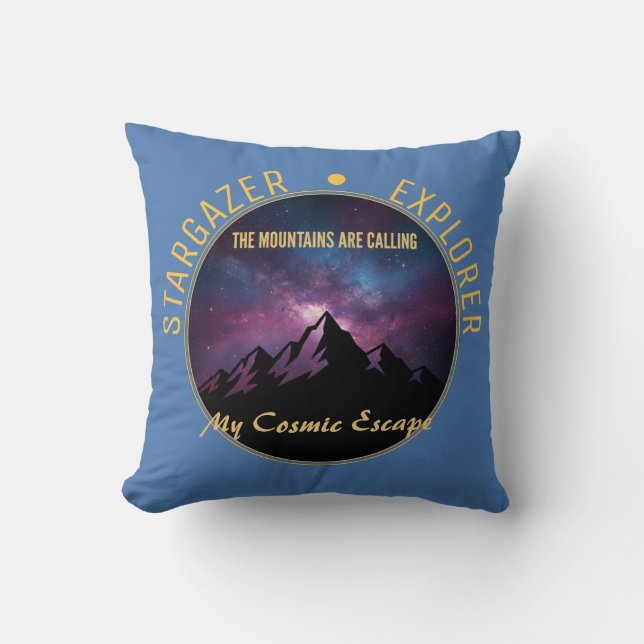 Cosmic Mountain Calling Cushion (Front)