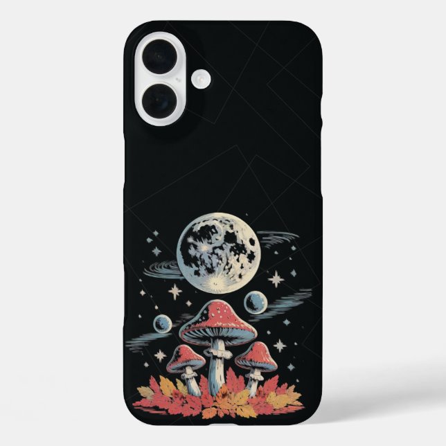 Cosmic Mushrooms Under the Moon Case-Mate iPhone Case (Back)