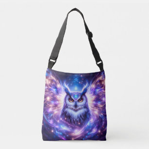 Cosmic Mystical Wisdom Celestial Spiritual Owl  Crossbody Bag