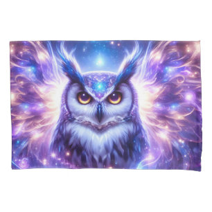 Cosmic Mystical Wisdom Celestial Spiritual Owl Pillowcase