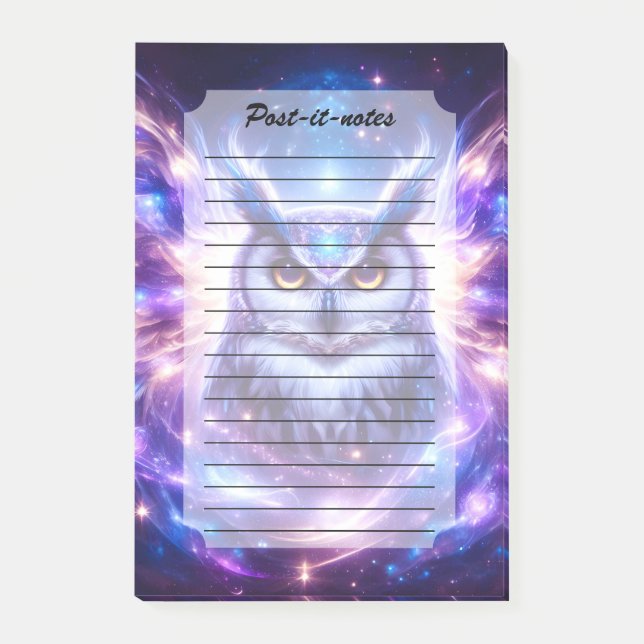 Cosmic Mystical Wisdom Celestial Spiritual Owl  Post-it Notes (Front)