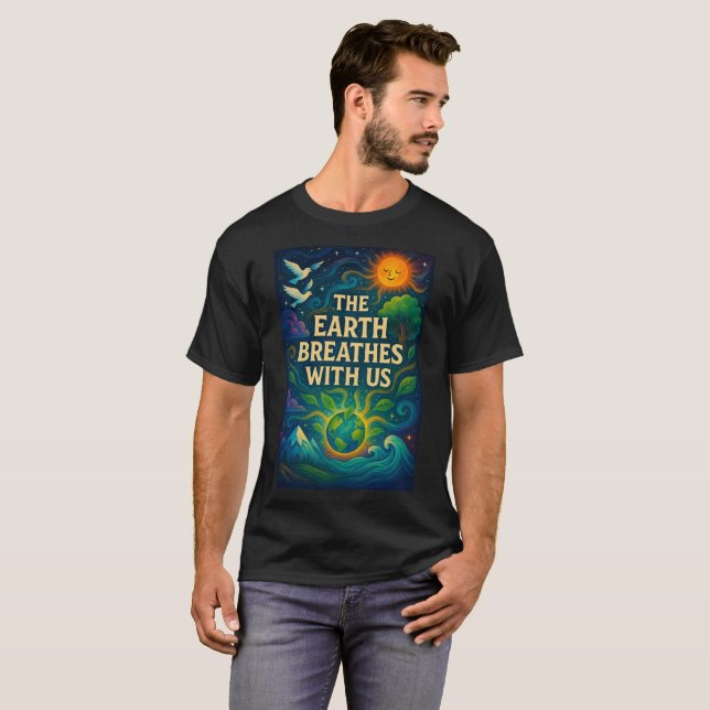 Cosmic Nature Art Print  T-Shirt (Front Full)