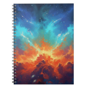 Cosmic Nebula Abstract Galaxy Space Art Notebook