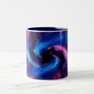 Cosmic Nebula Art, Galaxy Colors for Space Lovers Two-Tone Coffee Mug
