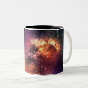 Cosmic Nebula Art, Galaxy Colors for Space Lovers Two-Tone Coffee Mug
