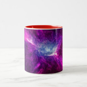 Cosmic Nebula Art, Galaxy Colors for Space Lovers Two-Tone Coffee Mug