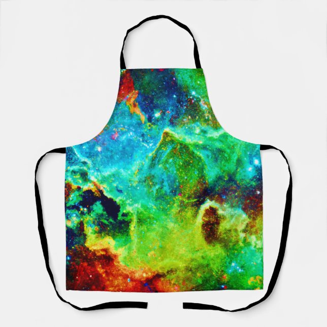 Cosmic Nebula Cloud Art Apron (Front)