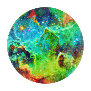 Cosmic Nebula Cloud Art Cutting Board