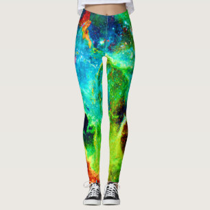 Cosmic Nebula Cloud Art Leggings