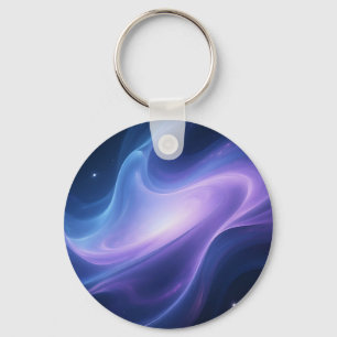 Cosmic Nebula Galaxy Swirl Abstract Key Ring