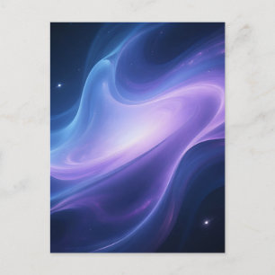 Cosmic Nebula Galaxy Swirl Abstract Postcard