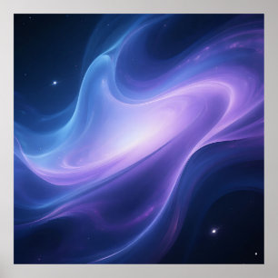 Cosmic Nebula Galaxy Swirl Abstract Poster