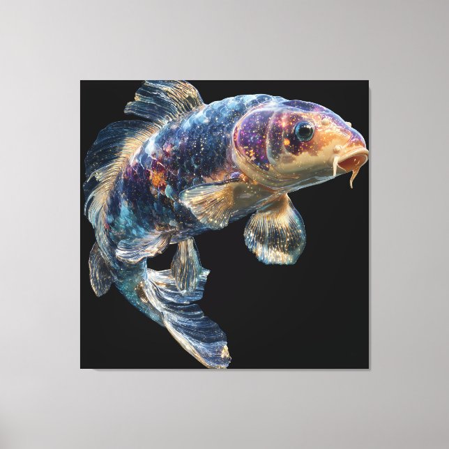 Cosmic Nebula Koi Canvas Print (Front)