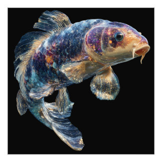 Cosmic Nebula Koi Photo Print