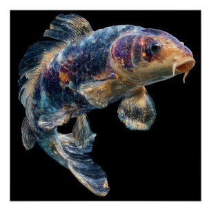 Cosmic Nebula Koi Poster