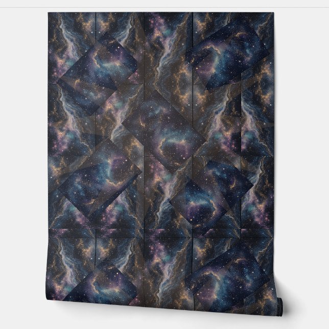Cosmic Nebula Swirl 3D Wallpaper – Smooth Vinyl (Unrolling)
