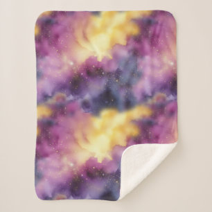 Cosmic Nebula Symphony Sherpa Blanket