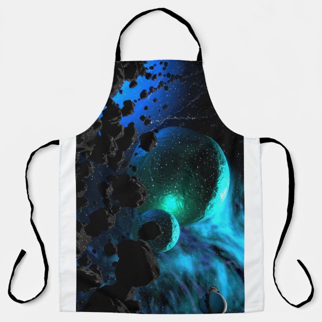 Cosmic Nebula Voyage All-Over Print Apron (Front)