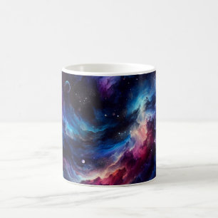 Cosmic Nebula Watercolor Space Galaxy Ceramic Mug