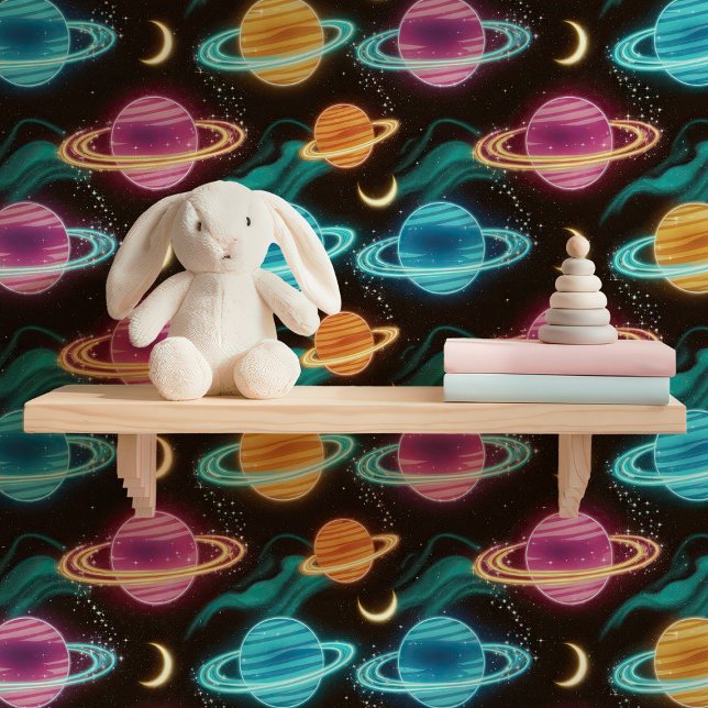 Cosmic Neon Planets Wallpaper (Creator Uploaded)