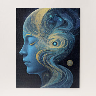 Cosmic New Age Woman Jigsaw Puzzle