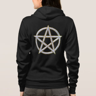 Cosmic Nexus: Marble Pentagram Hoodie