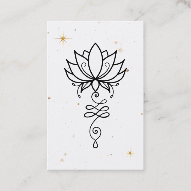 *~* Cosmic Nirvana Sacred Geometry Lotus Business Card (Front)