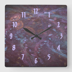 Cosmic Ocean Square Wall Clock