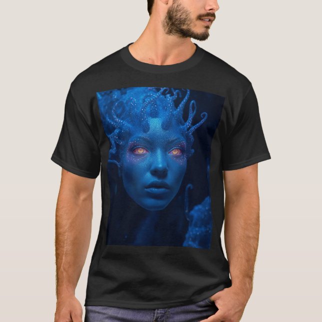 Cosmic Octopus Mythical Creature T-Shirt (Front)