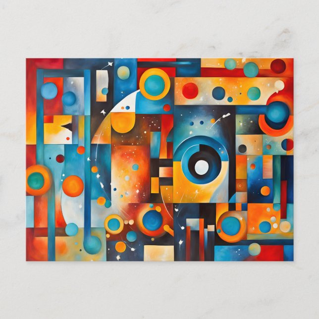 Cosmic Orbit Abstract Composition Postcard (Front)