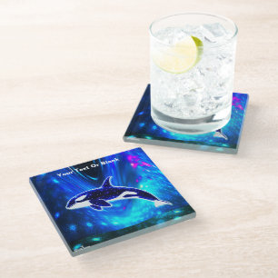 Cosmic Orca Glass Coaster