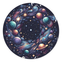 Cosmic Ornament Spiral Sticker
