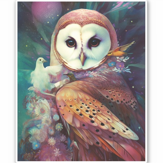 Cosmic Owl Fantasy Art (Front)
