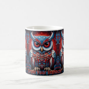 Cosmic Owl of Wisdom Inspirational coffee mugs