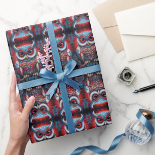 Cosmic Owl of Wisdom Wrapping Paper