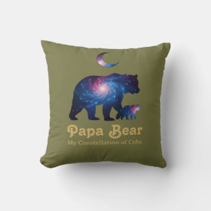 Cosmic Papa Bear & Cub Cushion