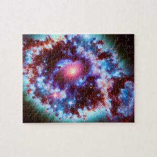Cosmic pastel purple and blue sky universe image jigsaw puzzle