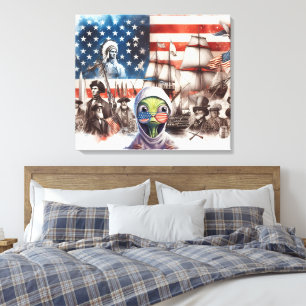 Cosmic Patriot Canvas Print